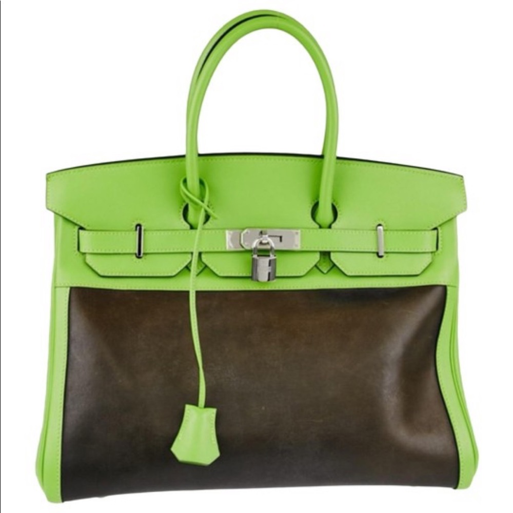 Hermès Birkin 35 Vert Swift Amazonia Palladium Bag